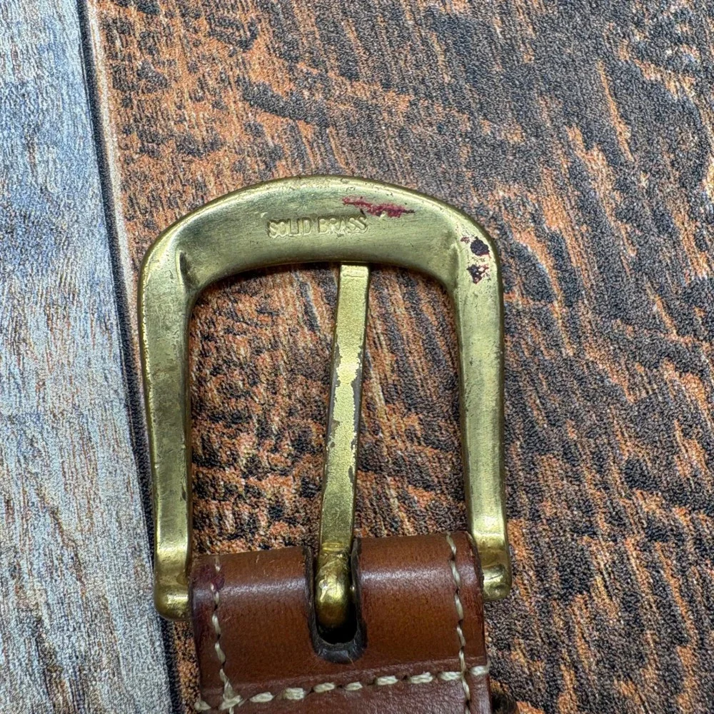 Torino Mens Belt Golf Navy Blue Webbing Leather Solid Brass Size 40